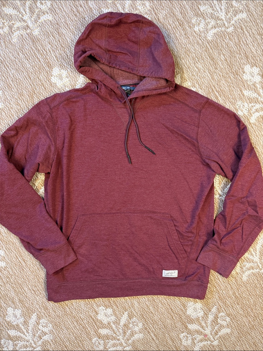 Eddie Bauer  Maroon Hooded Pullover Sweatshirt